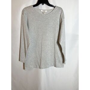 I.Magnin Metallic Gray and Silver Top